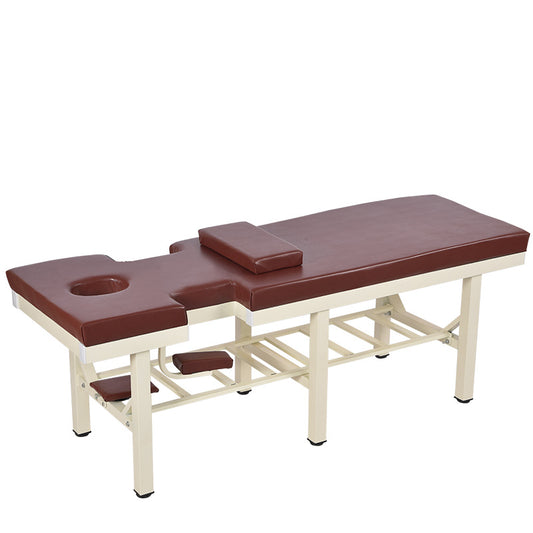 Cadiario The beauty bed can be used for physical therapy and massage function. There is a chest hole for eyelash tattoo